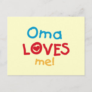 Carte Postale Oma aime mes t-shirts et cadeaux
