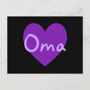 Carte Postale Oma en violet