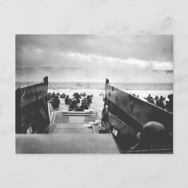 Carte Postale Omaha Beach, Normandie, Jour J 1944 (Devant)