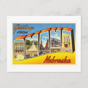 Carte Postale Omaha Nebraska NE Vieux souvenir Vintage voyage