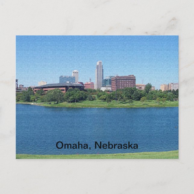 Carte Postale Omaha, Nebraska Skyline sur Toile (Devant)