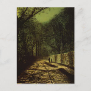 Carte Postale Ombres arborées sur le mur du parc, Roundhay Park,