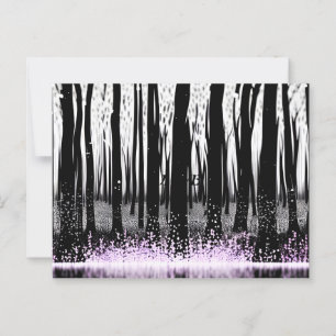 Carte Postale Ombres forestières enchantées et pétales dansants