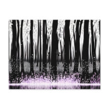 Ombres forestières enchantées et pétales dansants