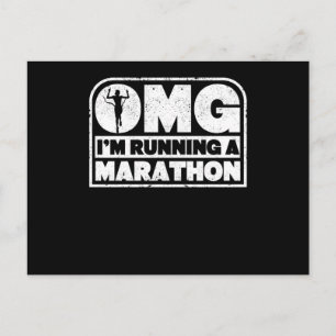 Carte Postale OMG Je Fais Mon Premier Marathon De 42,195 Km