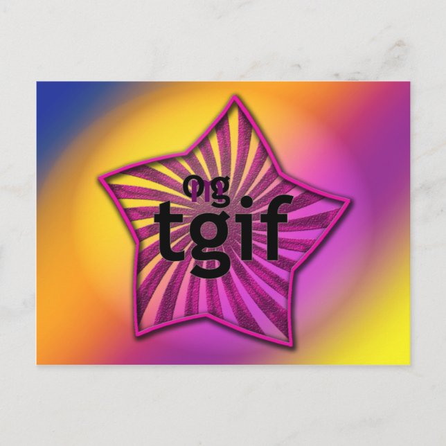 Carte postale OMG ! tgif (Devant)