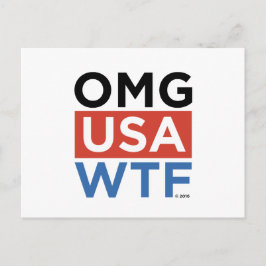 CARTE POSTALE OMG USA WTF