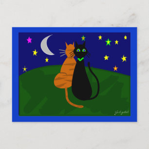 Carte Postale "On The Prowl", Dons D'Art Chat—Artiste Dessiné/Si