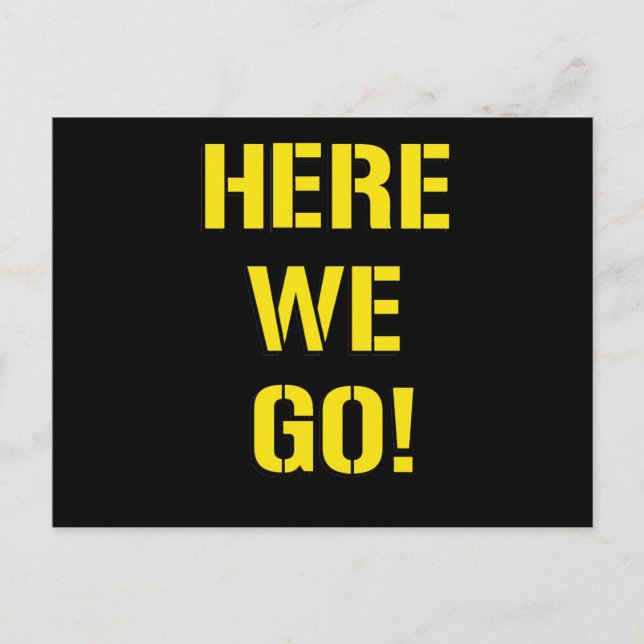 Carte Postale On y va (Devant)