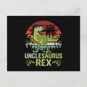 Carte Postale Oncle Tyrannosaure Rex Design de dinosaure rétro
