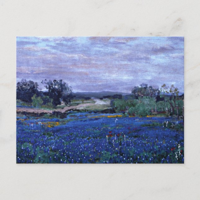 Carte Postale Onderdonk - Bluebonnets à Twilight 1922 (Devant)