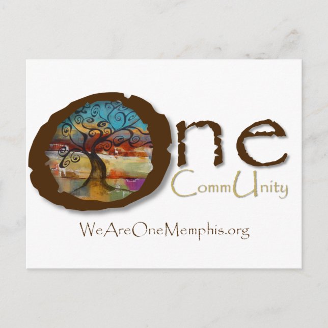 Carte Postale One CommUnity avec Bonnie Gravette de Berkana Blue (Devant)