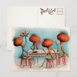 Carte postale Onions Victoriens Jouant Aux Cartes 