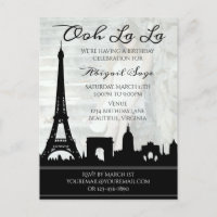 Ooh La La Paris Skyline Photo Anniversaire