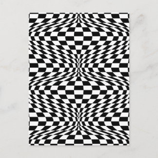 Carte Postale Op Art Checks