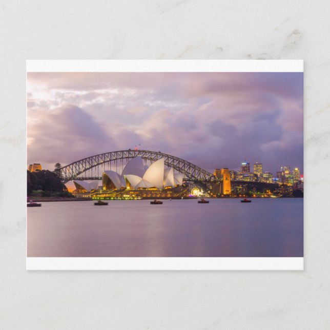 Carte Postale Opéra de Sydney la nuit (Devant)
