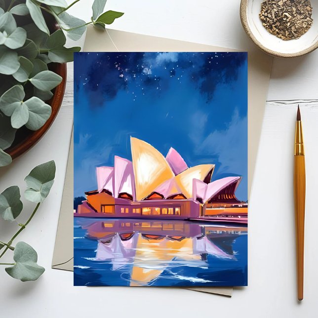 Carte Postale Opéra de Sydney, peinture australienne (Créateur téléchargé)