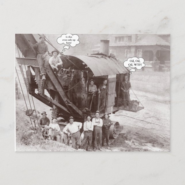 Carte Postale Opérateur de grue d'équipement de construction pré (Devant)