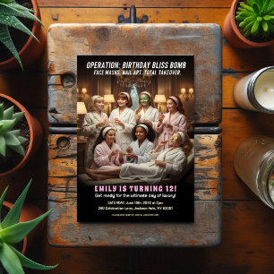 Carte Postale Opération Fête d'anniversaire Spa Party Bliss 