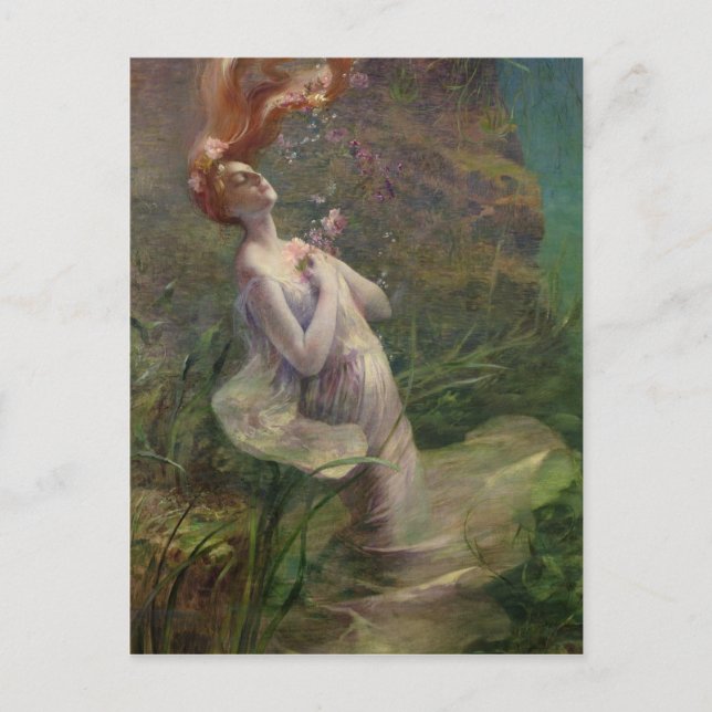 Carte Postale Ophélie se noyant, 1895 (Devant)