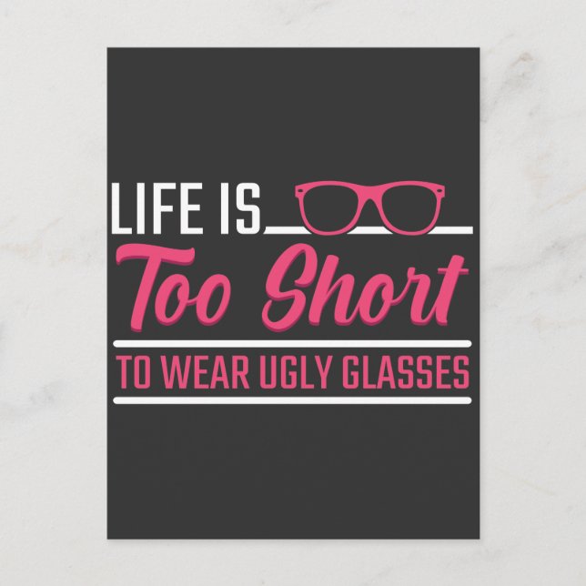 Carte Postale Opticien Humour Oeil docteur lunettes laides Optom (Devant)