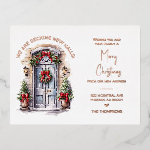 Carte postale or Faire-part moto de Noël