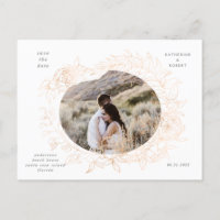 or romantique floral enregistrer la date poster ca