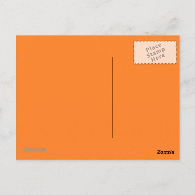 Carte postale orange (Dos)