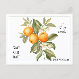 Carte Postale Orange Blossom Enregistrer la date