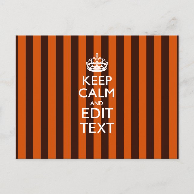 Carte Postale Orange Brûlé Personnalisez Cette Accent Calme (Devant)