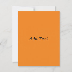 Carte Postale Orange Créez votre propre ajouter du texte personn