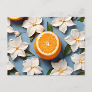 Carte Postale Orange d'agrumes Abstraits et fleurs