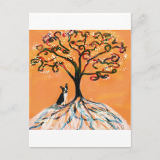 Carte Postale Orange de Boston Terrier