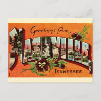 Carte postale orange de Nashville vintage