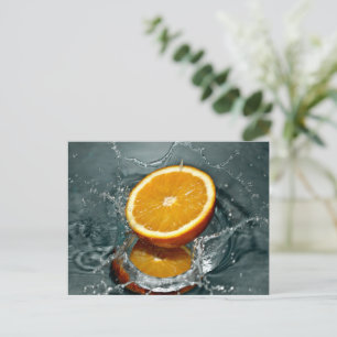 Carte Postale orange juteuse positive pour l'humeur vitaminée