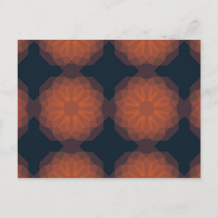 Carte Postale Orange, moderne et géométrique abstraction des fle