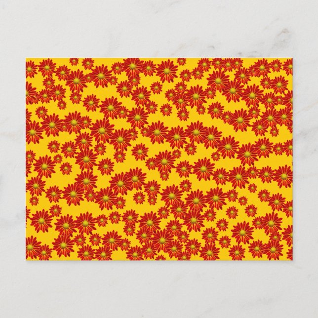 Carte Postale Orange Mums (Devant)
