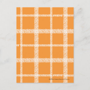 Carte Postale Orange Plaid