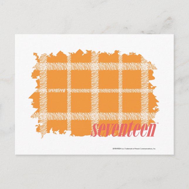 Carte Postale Orange Plaid 3 (Devant)