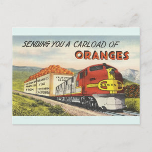 Carte postale Oranges de la Californie vintage