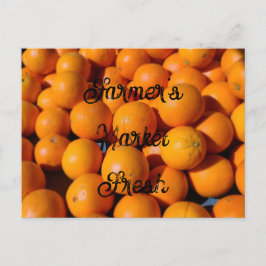 Carte Postale Oranges Fraîches du Marché de Producteurs