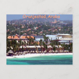 Carte Postale Oranjestad, Aruba en Aquarelle