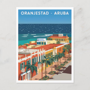 Carte Postale Oranjestad Aruba Vintage