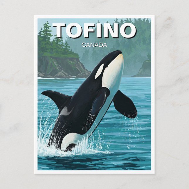 Carte Postale Orca à Tofino Canada Voyage (Devant)