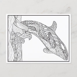 Carte postale Orca noir et blanc