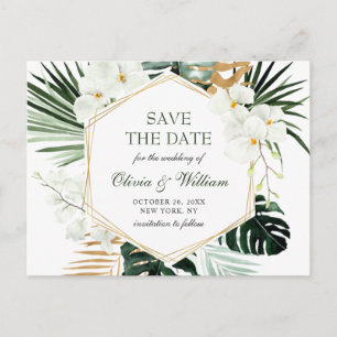 Carte Postale Orchid Bohemian Greenery Mariage Enregistrer La Da