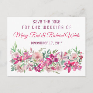 Carte Postale Orchidées élégantes et Roses Romantique Sauver la 