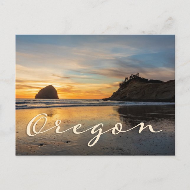 Carte Postale Oregon Coast Cape Kiwanda Sunset (Devant)