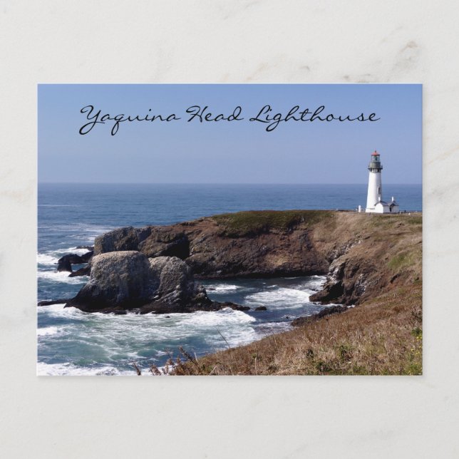 Carte postale Oregon du phare de Yaquina Head (Devant)
