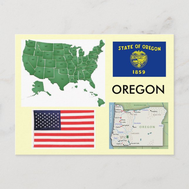 Carte Postale Oregon, États-Unis (Devant)
